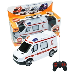 Vardem Oyuncak - Vardem Miajima Oyuncak Uzaktan Kumandalı Full Foksiyon Ambulans Arabası Işıklı