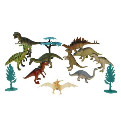 Vardem Oyuncak Dinozor Hayvan Seti Figürü 13 Parça -23 Cm Kovada - 4