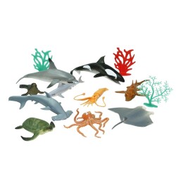 Vardem Oyuncak Okyanus Hayvanları Seti Figürü 13 Parça -23 Cm Kovada - 3
