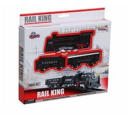 Vardem Oyuncak Tren Seti 13 Parça Klasik Ekspres Kutulu Işıklı Rail King - Vardem Oyuncak