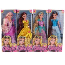 Vardem Şık Kıyafetli Renkli Saçlı Manken Oyuncak Bebek Kutulu 29 Cm - Vardem Oyuncak