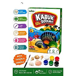 Wibo Deniz Kabuğu Boyama Seti 6 Renk Boya ve Fırça Dahil Eğitici Hobi Seti - WİBO