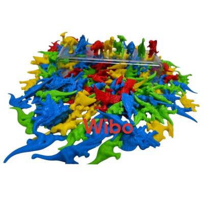 Wibo Dinozor Oyuncak Seti 100’lü-Karışık Renk 8 Model Plastik Figür - 2
