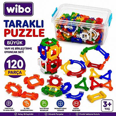 Wibo Hayal Gücü Taraklı Puzzle Büyük 120 Parça Yapı ve Birleştirme Oyuncak Seti - 1