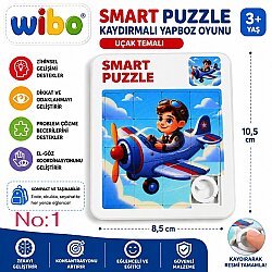 Wibo Kaydırmalı Puzzle Yapboz Oyunu Uçak Temalı Zeka ve Dikkat Geliştirici Eğitici Oyuncak - WİBO