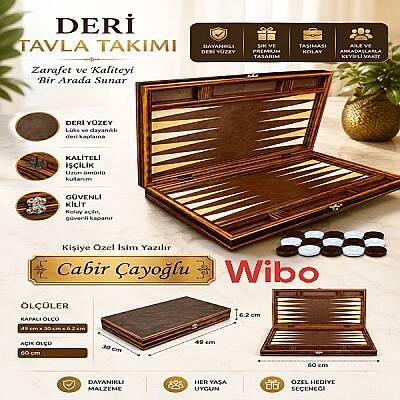 Wibo Kişiye Özel Premium Deri Tavla Takımı - 1