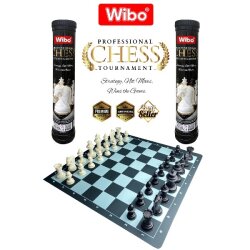 Wibo Profesyonel Satranç Takımı (90 MM - AĞIRLIKLI-500 gr)Çift Çevirme Kapaklı - WİBO