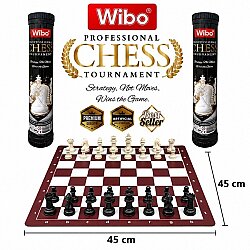 Wibo Profesyonel Satranç Takımı (90 MM - AĞIRLIKLI-500 gr)Çift Çevirme Kapaklı - WİBO