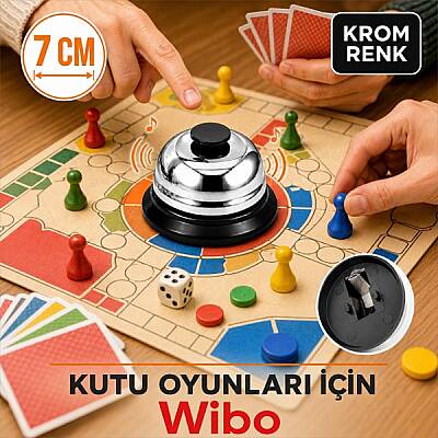 Wibo Resepsiyon Zili 7 Cm Krom Masa Zili ve Kutu Oyunu Zili - 2