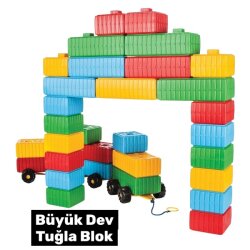 Yapı Oyuncakları Tuğla Blok 43 Parça Araba Seti - Pilsan