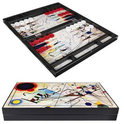 Yenigün Büyük Boy Trendy Kandinsky VIII Tavla Takımı - 6