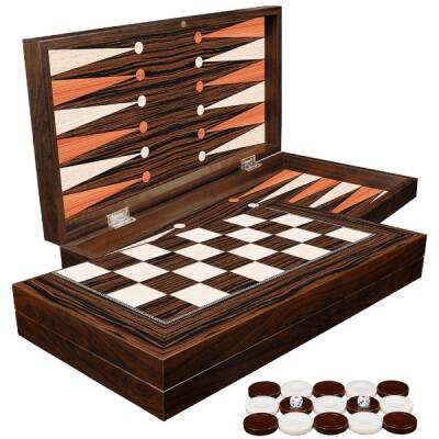 Yenigün Klasik AshWood Tavla Takımı Büyük Boy - 1