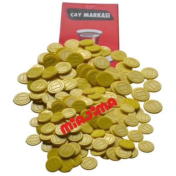 Yuvarlak Plastik Çay Markası 100 Adet