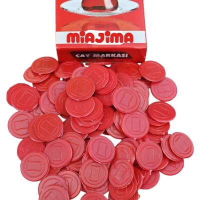 Yuvarlak Plastik Çay Markası 100 Adet - 2