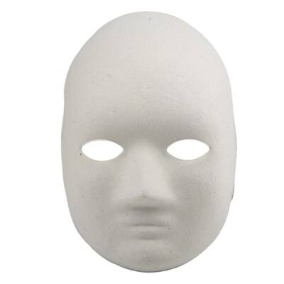 Yüz Maske Boyanabilir Karton Yüz Maskesi (Lastiksiz) - 1