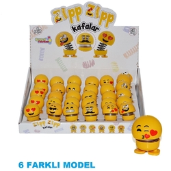 Zıp Zıp Emoji Sallanan Kafalar 12 Adet - 1